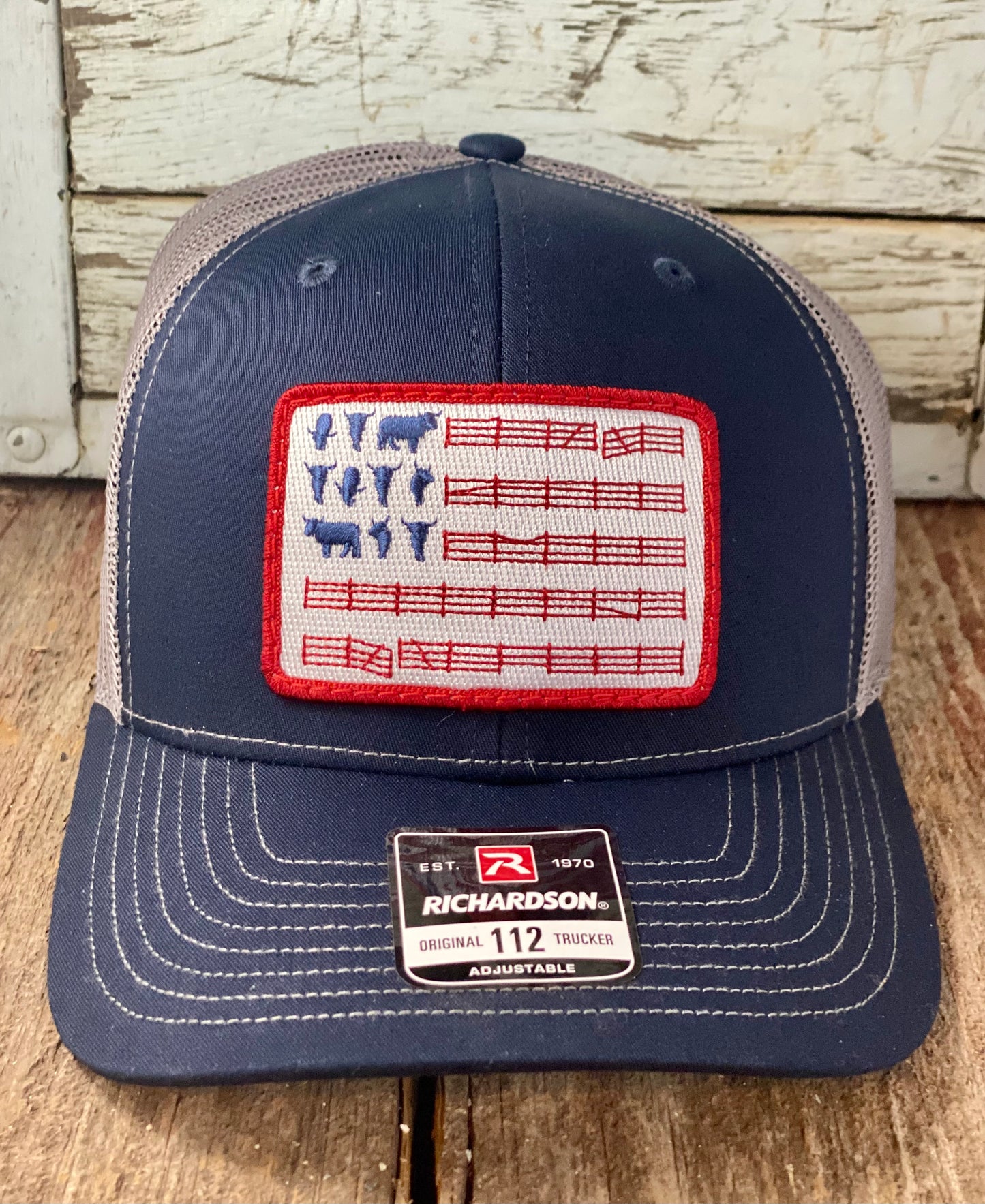 Unconventional Acres Flag - Navy/Light Grey (R112)