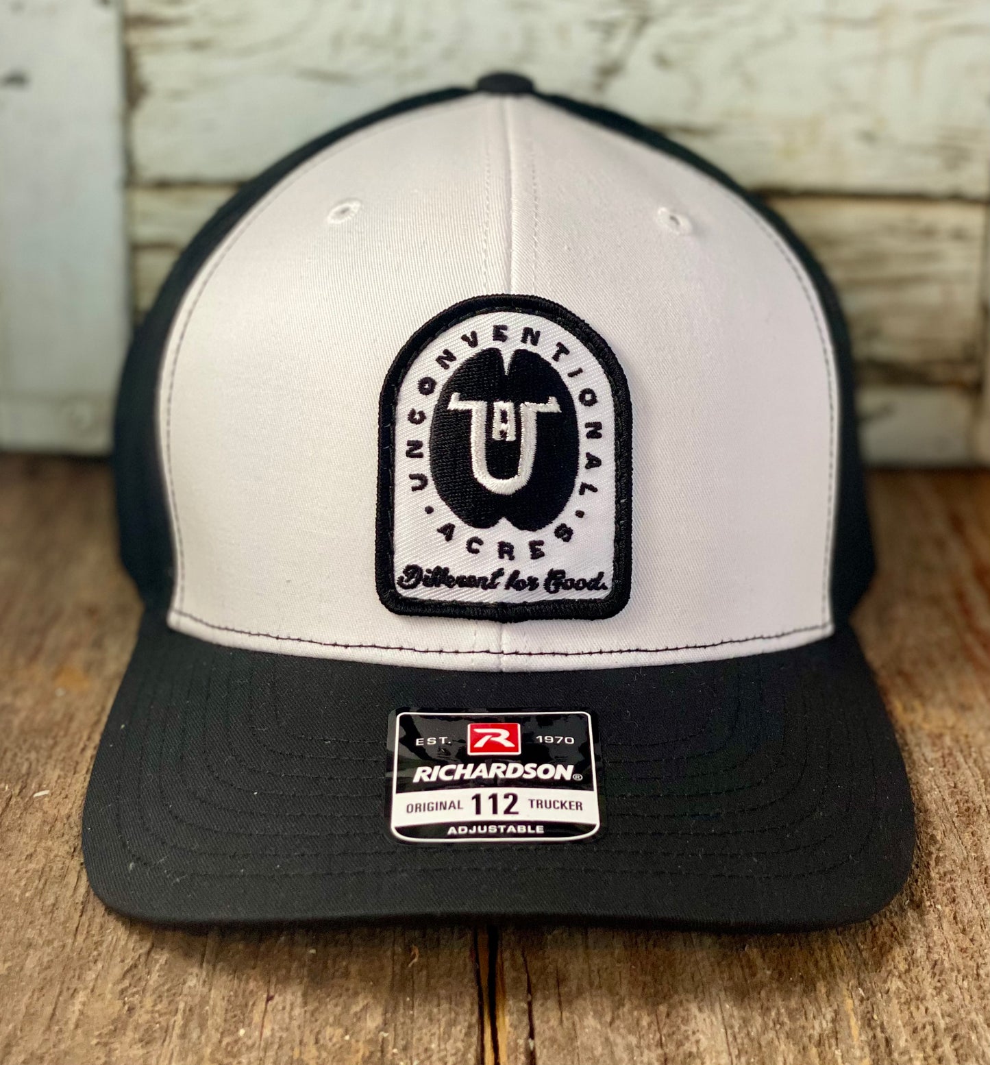 Unconventional Acres Patch - White/Black (R112)