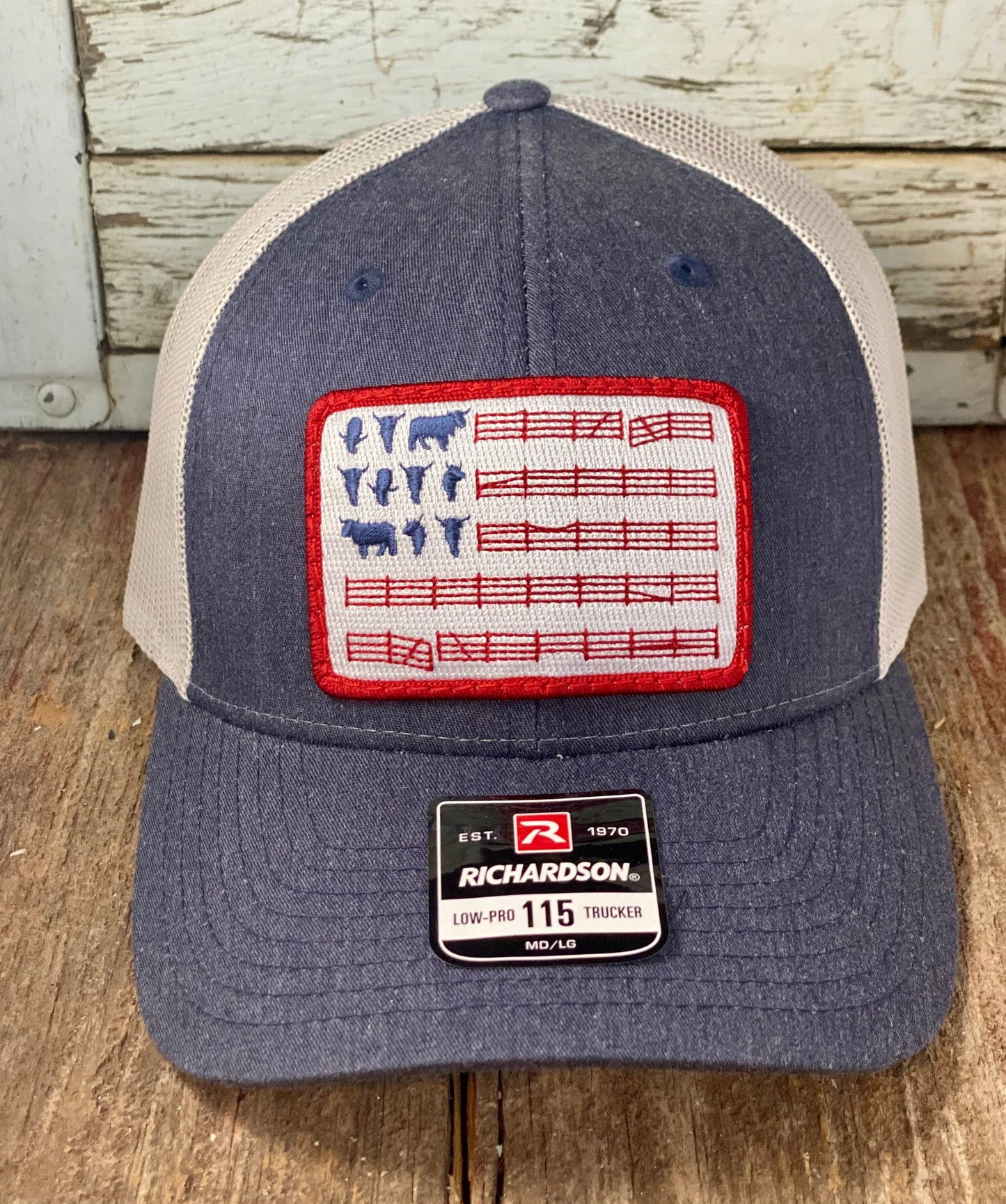 Unconventional Acres Flag - Heather Navy/Light Grey (R115)