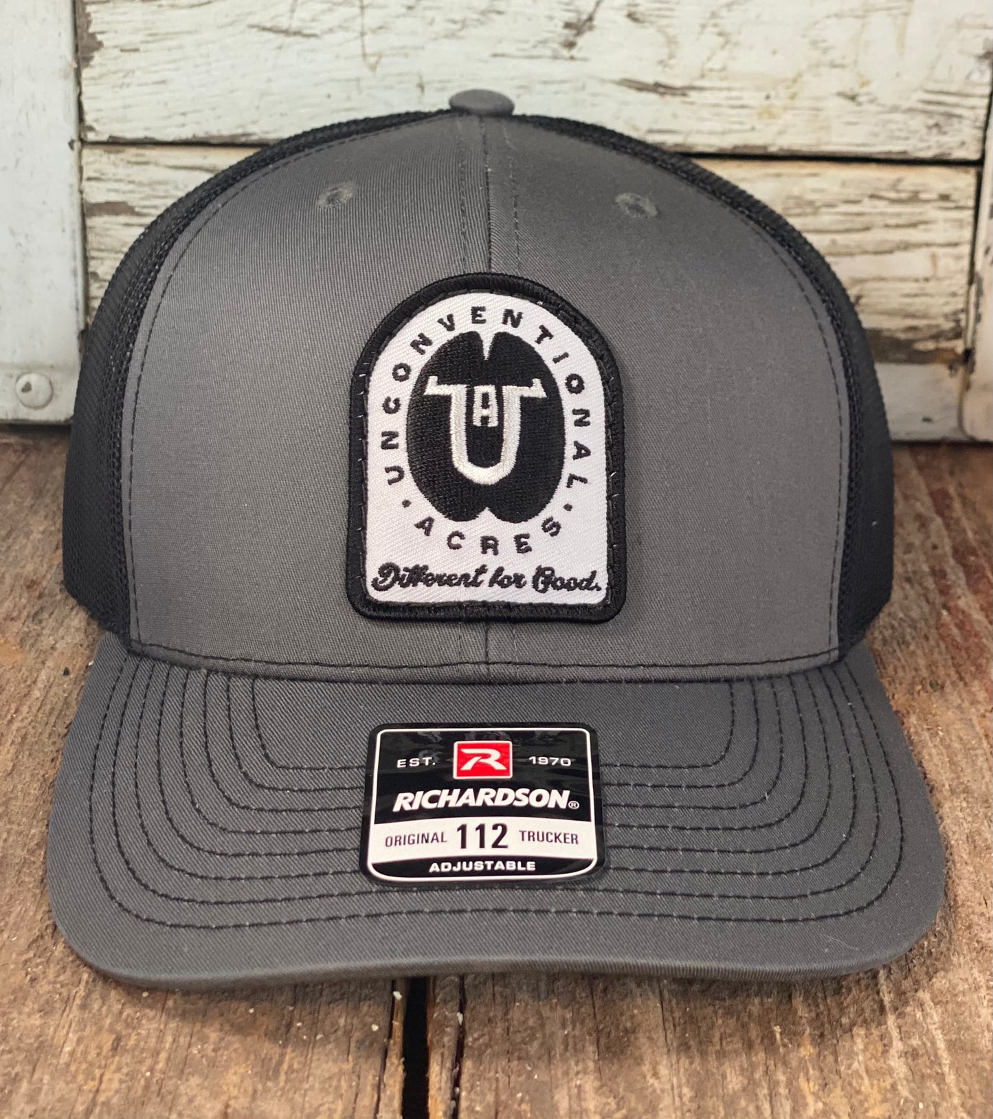 Unconventional Acres Patch - Charcoal/Black (R112)